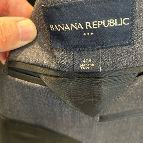 Banana Republic Suit 42R 32x30 Charcoal Gray - Picture 5 of 5